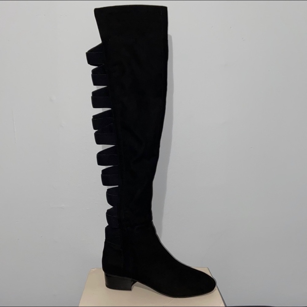 Nine West over the knee black suede boot